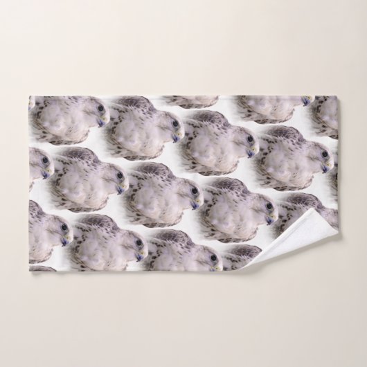 Vignetted Portrait eines inquisitiven Saker Falken Badhandtuch Set (Handtuch)