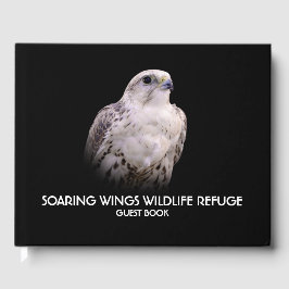 Vignetted Portrait eines inquisitiven Saker Falken Gästebuch