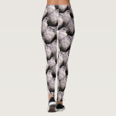 Vignetted Portrait eines inquisitiven Saker Falken Leggings (Rückseite)