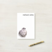 Vignetted Portrait eines inquisitiven Saker Falken Post-it Klebezettel (Auf Schreibtisch)