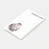 Vignetted Portrait eines inquisitiven Saker Falken Post-it Klebezettel (angewinkelt)