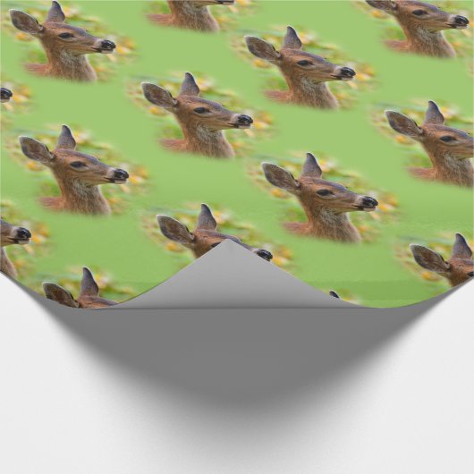 Vignetted Portrait von Lächelndem Schwarzschwanz-H Geschenkpapier (Ecke)