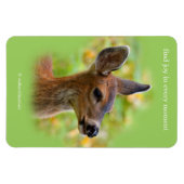 Vignetted Portrait von Lächelndem Schwarzschwanz-H Magnet (Horizontal)