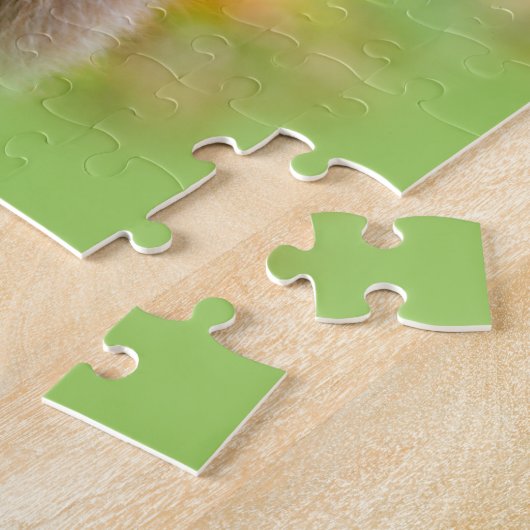 Vignetted Portrait von Lächelndem Schwarzschwanz-H Puzzle (Seite)