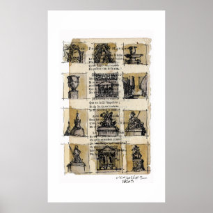 Vignettes im Garten von Versailles, Frankreich Poster