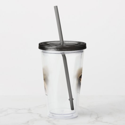 Vignettiertes Profil eines Peregrine Falken Acryltrinkbecher (Links)