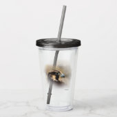 Vignettiertes Profil eines Peregrine Falken Acryltrinkbecher (Rückseite)