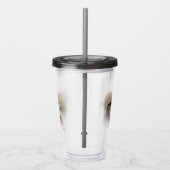 Vignettiertes Profil eines Peregrine Falken Acryltrinkbecher (Rechts)