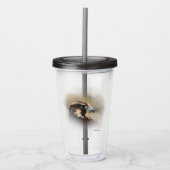 Vignettiertes Profil eines Peregrine Falken Acryltrinkbecher (Vorderseite)