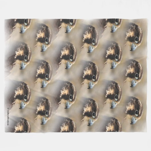 Vignettiertes Profil eines Peregrine Falken Fleecedecke (Vorderseite (Horizontal))