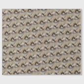 Vignettiertes Profil eines Peregrine Falken Geschenkpapier (Flach)