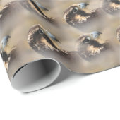 Vignettiertes Profil eines Peregrine Falken Geschenkpapier (Rolleneckpunkt)