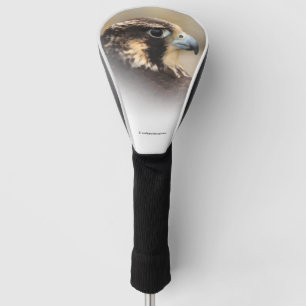 Vignettiertes Profil eines Peregrine Falken Golf Headcover