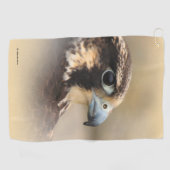 Vignettiertes Profil eines Peregrine Falken Golfhandtuch (Horizontal)