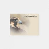 Vignettiertes Profil eines Peregrine Falken Post-it Klebezettel (Vorderseite)