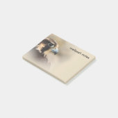 Vignettiertes Profil eines Peregrine Falken Post-it Klebezettel (angewinkelt)