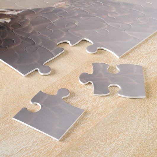 Vignettiertes Profil eines Peregrine Falken Puzzle (Seite)