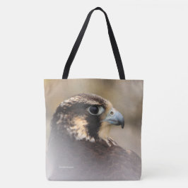 Vignettiertes Profil eines Peregrine Falken Tasche