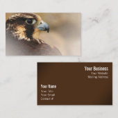 Vignettiertes Profil eines Peregrine Falken Visitenkarte (Vorne/Hinten)
