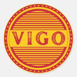 Vigo City Pride Emblem – Spanische Identität Runder Aufkleber