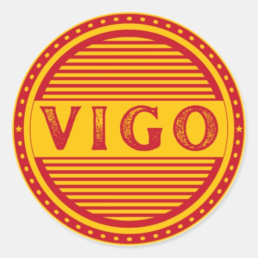Vigo City Pride Emblem – Spanische Identität Runder Aufkleber (Vorderseite)