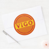 Vigo City Pride Emblem – Spanische Identität Runder Aufkleber (Umschlag)