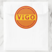 Vigo City Pride Emblem – Spanische Identität Runder Aufkleber (Tasche)