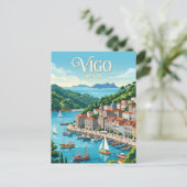 Vigo, Spanien Postkarte (Stehend Vorderseite)