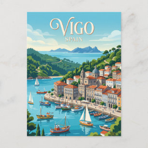 Vigo, Spanien Postkarte