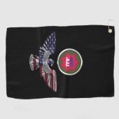 VII Armored Corps Eagle Golfhandtuch (Horizontal)