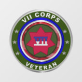 VII Armored Corps Fensteraufkleber (Blatt)