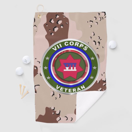 VII CORPS Desert Storm Veteran Golfhandtuch (Insitu)