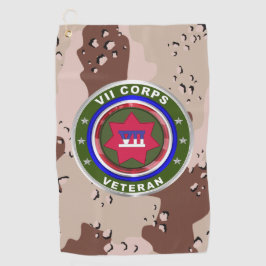 VII CORPS Desert Storm Veteran  Golfhandtuch