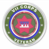 VII CORPS Veteran Aufkleber (Vorderseite)