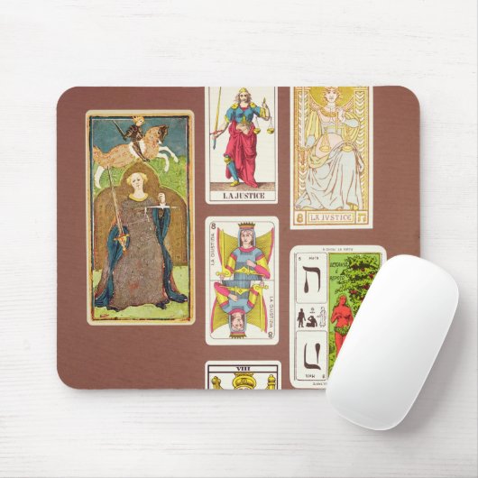 VIII Gerechtigkeit, sieben Tarotkarten Mousepad (Mit Mouse)