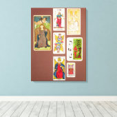 VIII Justiz, sieben Tarots Leinwanddruck (Insitu (Holzboden))