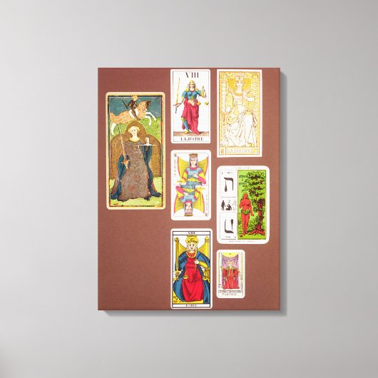 VIII Justiz, sieben Tarots Leinwanddruck (Vorderseite)
