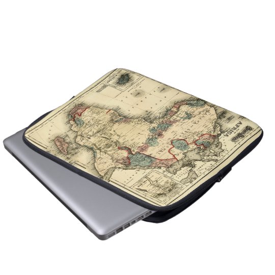 Viintage 1874 Karte antiken afrikanischen Druckes Laptop Sleeve
