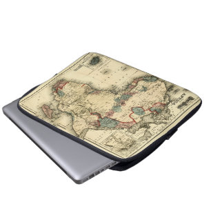 Viintage 1874 Karte antiken afrikanischen Druckes Laptopschutzhülle