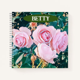 viintage birds purple botanical wallpaper notizblock