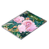 viintage birds purple botanical wallpaper notizblock (Linke Seite)