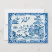 Viintage Blue Willow Einladung (Vorderseite)