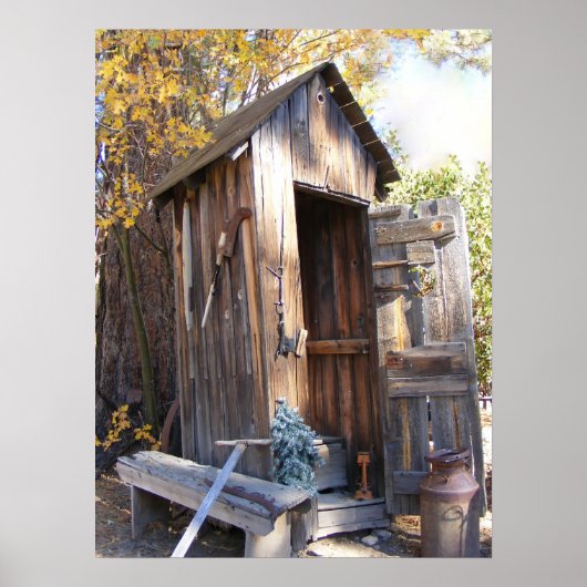 VIintage Out House Poster (Vorne)