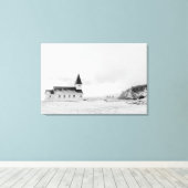 Vík i Myrdal Church, Island Leinwanddruck (Insitu (Holzboden))