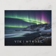Vík í Mýrdal Meeresstapel Island Aurora
