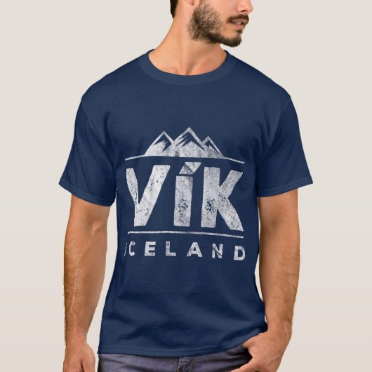 Vik Island mit Glaciers T-Shirt (Vorderseite)