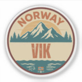 Vik, Norge Norwegen Aufkleber (Vorderseite)
