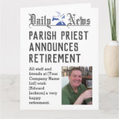Vikar Parish Priest Pensionskarte zur Personalisie Karte (Vorderseite)