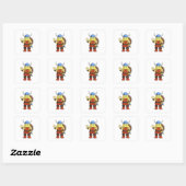 Viki the Viking Cartoon Character Square Sticker (Blatt)