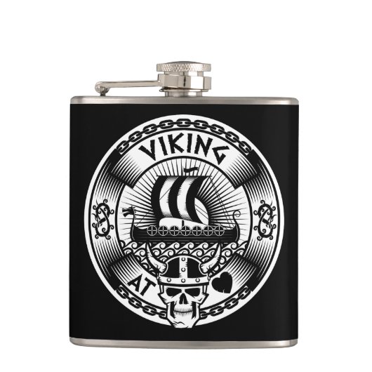 Viking am Herzen Flachmann (Vorderseite)
